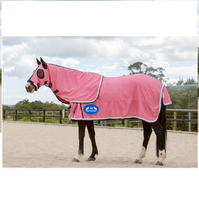 Ensemble de couverture et de capuche de luxe pour cheval d'été 2022, couvertures pour cheval d'été 2022, meilleure qualité, couleur rose