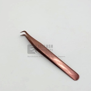 Pince à cils en acier inoxydable mince de haute qualité à 90 degrés forte adhérence testée à la main pour l'amélioration du volume en gros - Product Image 5
