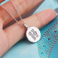 Collier avec pendentif initiale en argent plaqué or, pierre de zircon cubique, collier en argent avec lettres initiales pour femmes