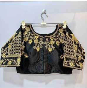 Lehenga-tela de seda pesada india, bordada, secuencia de trabajo, saree, blusa - Product Image 5