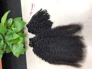 Extensions de cheveux naturels Remy ondulés — queen beauty,, Double trame fabriquée à la Machine, de haute qualité, pour hommes et femmes, vente en gros - Product Image 3