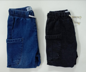 Lote de Jeans Casuales de Algodón para Niños con Cintura Elástica y Cordón, Marcas de Ropa, Envío Cancelado, Stock de Bangladesh - Product Image 1
