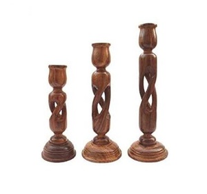 Portavelas de madera decorativa para hogar y jardín de fabricante y exportador de India con metal plateado para Navidad - Product Image 3