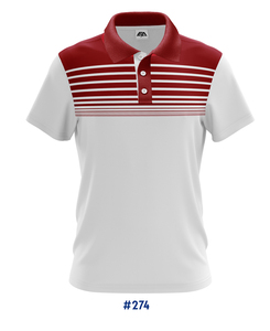 Polo court à boutons en polyester 100% personnalisable pour hommes, vêtements de sport sublimés, style décontracté, tricoté, tissage, grande taille - Product Image 1