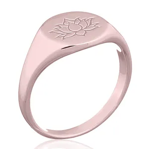 925 चांदी कमल अंगूठी गुलाब सोना मढ़वाया स्टर्लिंग चांदी थोक गहने महिलाओं के लिए थाईलैंड आपूर्तिकर्ता जिप्सी कमल अंगूठी