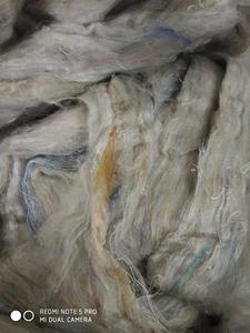 เส้นใยไหมทัสซาห์ธรรมชาติ 100% เส้นใยไหมรักษ์โลก ทำด้วยมือ รีไซเคิล สำหรับร้านขายเส้นใยไหม มีแบบฟอกสีให้เลือกด้วย - Product Image 2