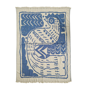 OEM Designs Jacquard Throw Blanket 130x170 cm - 51x67 ''Heavy Luxury 100% Cotton-Aceptar diseños personalizados Jacquard ThrowBlanket - Product Image 3