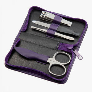 Luxueux ensemble de manucure pédicure 5 pièces coupe-ongles en acier inoxydable Portable voyage cadre en acier Kit de toilettage boîte de vente chaude - Product Image 3