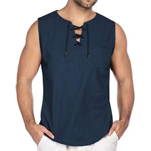Débardeur de gymnastique à col rond pour hommes vente en gros Débardeurs de musculation Singlet musculaire avec design personnalisé - Product Image 1