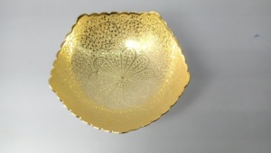 24 Carat Gold Plated Serving Bowl Gift <b>Item</b> Bowl Unique Design Gold Dry Fruit Bowl Home and Table <b>Decor</b> - Product Image 4