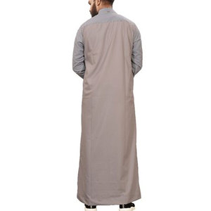 Thobe arabe grande taille de haute qualité pour hommes nouveau Design islamique manches longues 100% coton thobes saoudien arabe marocain avec panneaux - Product Image 2