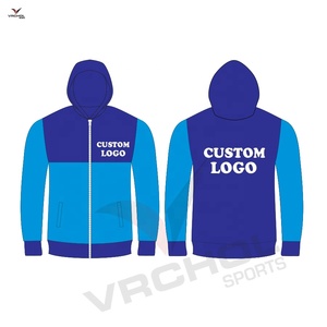Sweat à capuche zippé personnalisé pour hommes sweat-shirt en polyester durable anti-rétrécissement anti-rides tricoté solide grande taille - Product Image 2