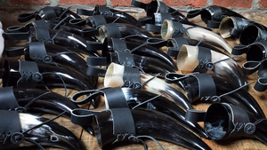 Natural Drinking Horn หนังผู้ถือ/ไวกิ้งฮอร์น - Product Image 5