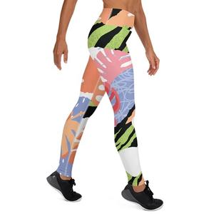 Leggings de sport/yoga imprimés pour femmes PIHA SPORTS, respirants, en polyester et élasthanne, grande taille, leggings de danse, ensemble de sublimation de haute qualité - Product Image 3
