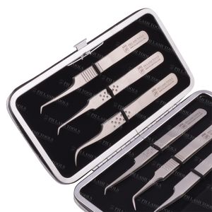 ดอกไม้บรรจุกรณียืดหยุ่นถือสำหรับ6แหนบแบกกรณีฉลากส่วนตัวในสีเงิน,ขนตาขยายแหนบกรณี - Product Image 3