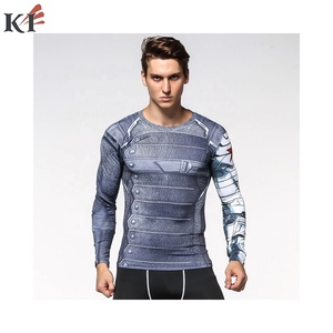 Camiseta de Compresión sin Mangas para Hombre, Diseño Personalizado, Impresión por Transferencia de Calor, Sin Costuras, Transpirable, 280g, Venta al Por Mayor OEM - Product Image 5