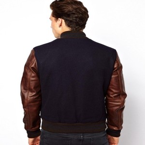 2023 nueva llegada chaqueta universitaria de lana Letterman personalizada para hombres tela de alta calidad precio competitivo - Product Image 2