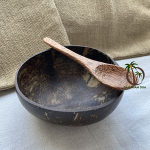 COCO-ECO Bol en Coque de Noix de Coco avec Cuillère – Vaisselle de Camping Écologique Polie – Produit Naturel de Haute Qualité du Vietnam - Product Image 4