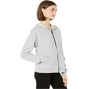 2023 haut tendance dames fermeture à glissière sweats à capuche couleur personnalisée Design Streetwear Style grande taille hiver à capuche Logo personnalisé lavé - Product Image 3