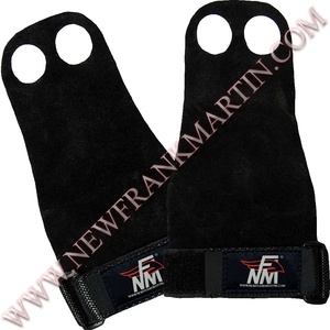 NFM Cử Tạ Crossfit WOD Phòng Tập Thể Dục Hai Lỗ Ngón Tay Tay Grip Tập Thể Dục Palm Hỗ Trợ Bảo Vệ Da Bò Da OEMODMLogo - Product Image 1