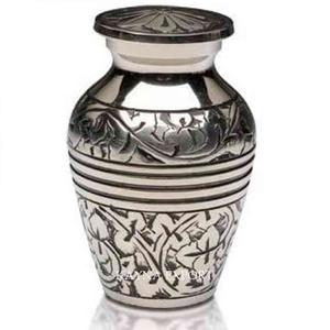 โกศสีน้ำตาลสวยงามสำหรับคนที่คุณรักปรับแต่งรูปแบบใหม่ทำจากโลหะเคลือบเงาพร้อมผิวสลักมันวาวสำหรับทารก - Product Image 4