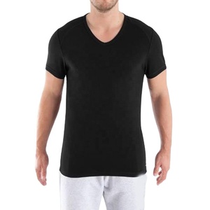 Camiseta de Jersey ajustada de alta calidad, camiseta de secado rápido, lisa, de talla grande, de compresión, informal, de manga corta, cómoda, transpirable, en blanco - Product Image 1