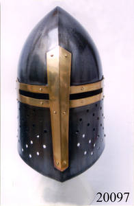 Casco Medieval de Reproducción Antigua, Estilo Sugarloaf, Artesanía en Cuero Vintage, Calidad Premium - Product Image 3