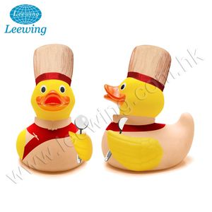 Juguete de baño personalizado para niños, artículo promocional de vinilo de PVC, OEM ODM, Pizza, Chef, pato de goma - Product Image 3