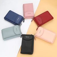Baellerry Dompet Genggam Wanita, Tas Selempang Mini Ponsel Fungsi Pu untuk Perempuan