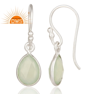 Pendiente colgante de piedras preciosas de Calcedonia de Prehnita Natural de plata esterlina fina para fabricante de joyería de mujer - Product Image 3