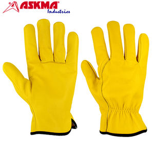 Guantes de Trabajo de Seguridad Impermeables y Antivibración, de Piel de Vaca y Cabra Amarilla, para Hombres y Mujeres, en Diferentes Tallas, para la Construcción - Product Image 6