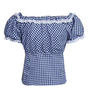 Camisas a cuadros para mujer, blusas y Tops de manga corta con estampado informal, prendas de vestir holgadas de algodón a cuadros para primavera - Product Image 2
