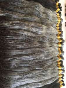 100 Raw Real Human Hair Grey Raw Virgin Unprocessed Hair Sell for Canada Grey Human Hair for <b>Braiding</b> - Product Image 6