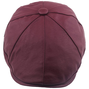 Custom logo Stylish <b>Plain</b> Embroidered Fashionable Blank Men PU Leather <b>Baseball</b> <b>Cap</b> Hat - Product Image 2