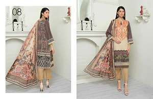 Vestido de verano de algodón suizo de alta calidad Salwar Kameez paquistaní elegante para mujer, traje de césped sin costuras de estilo islámico estampado para mujer - Product Image 4