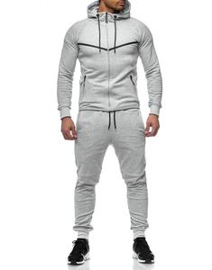Chándal de Primavera de hombre de talla grande transpirable de color personalizado con forro polar 350 GSM - Product Image 1