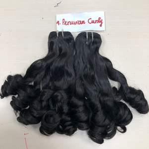Bundles Double Machine Weft Peruvian <b>curly</b> VIRGIN Remy HUMAN HAIR <b>EXTENSION</b> at wholesale price High Quality Vietnames - Product Image 4