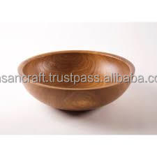 Cuenco de servicio seguro para contacto con alimentos sostenible desechable de madera de acacia ecológico Premium hecho a mano 100% para hoteles y restaurantes - Product Image 3