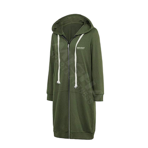 Sudadera con capucha larga con el logotipo del OEM para mujer - Product Image 2