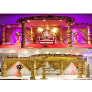 Fibre décorative glamour pour mariage indien Mandap Majestic Fiber Wedding Mandap Paris Fusion Indian Wedding Mandap à vendre - Product Image 1
