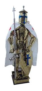 Costume portable de chevalier médiéval d'armure de combat croisé costume complet d'armure en acier inoxydable pour le corps entier - Product Image 4