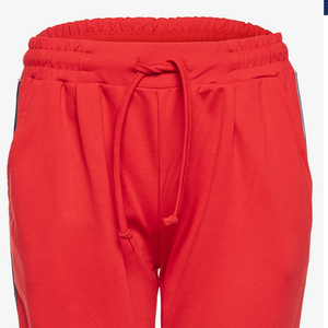 Joggers ajustados de lana de cintura alta para mujer, pantalones de gimnasio OEM para mujer con cintura elástica transpirable y de talla grande para la temporada de otoño - Product Image 2