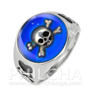 Nhẫn Kim Loại Đổi Màu Theo Khuôn Với Thiết Kế Hình Đầu Lâu - Product Image 5