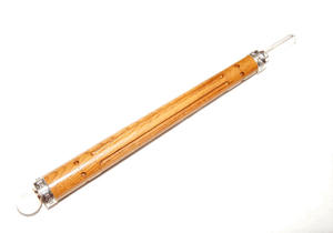 Baguettes de guérison en bois jaune Feng Shui Love avec pierre précieuse agate sculptée Design gravé - Product Image 2