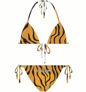 Bikini con estampado de tigre para mujer, traje de baño con estampado de letras, diseño de marcas famosas, 2023 - Product Image 2