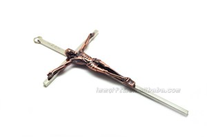 INRI-Cruz de metal colgante de Jesús, colgante religioso inspirador - Product Image 5