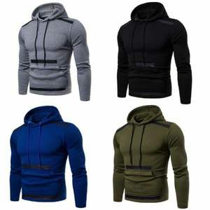 Colección Invierno 2026 Pantalones Deportivos y Sudadera con Capucha para Hombre de Talla Grande, Alta Calidad, Mezcla de Algodón y Poliéster Negro, Logotipo Personalizado Bordado - Product Image 6