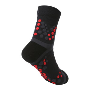 Black 3D pattern athletic compression <b>socks</b> <b>Grip</b> <b>socks</b> for sports Sweat absorbent running <b>socks</b> Breathable hiking <b>socks</b> - Product Image 1