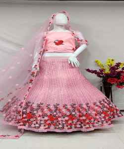 Hermosa novia bordado pesado trabajo MATRIMONIO Y BODA desgaste nuevo diseñador Lehenga Choli para ropa femenina India - Product Image 5