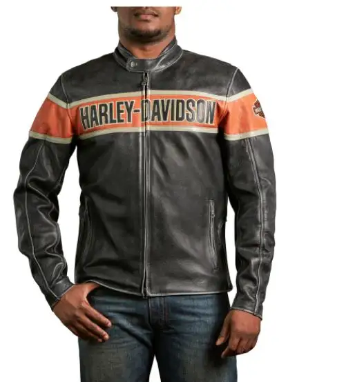 Men's Genuine Leather Jackets New Style Motorcycle Jacket Custom Motorbike Motorcycle Riding Leather Racing Jacket